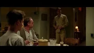 Three men eating at dining table — Hacksaw Ridge