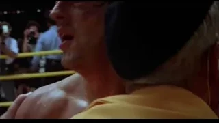 Man with bloody face in wrestling ring — Rocky III
