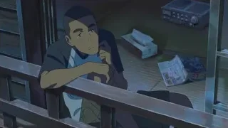 Young man sitting on balcony thinking — Your Name