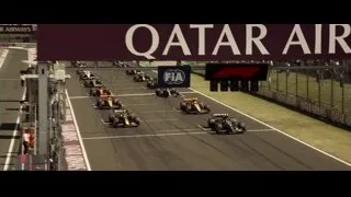 Formula One cars racing on track — F1