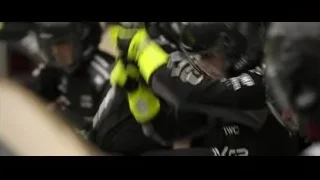 close-up of black motorcycle helmets — F1