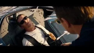 Man in aircraft cockpit with ocean view — Ford v Ferrari