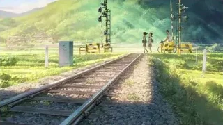 people walking on railway track — Your Name