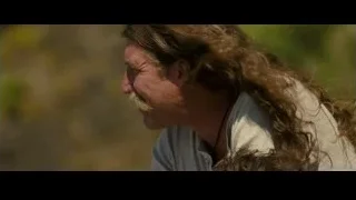 man's face close-up outdoors wind blowing — Into the Wild
