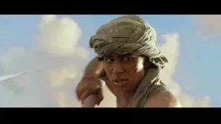 Man in boat with large fish — Life of Pi