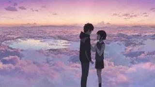 couple on mountain at sunset — Your Name