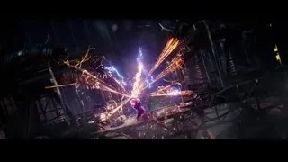 person fighting aliens with sword — The Amazing Spider Man 2