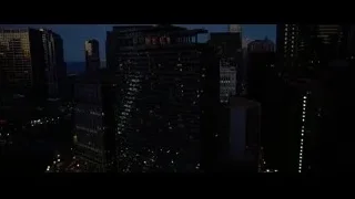 night view of city skyline — Batman: The Dark Knight