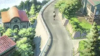 aerial view of winding road with people — Your Name