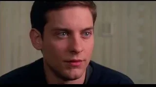 young man close-up serious expression — Spider Man