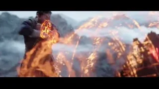man holding flaming ball in battle stance — Doctor Strange 2