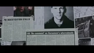 collage of newspaper articles about FBI investigation — Now You See Me 2