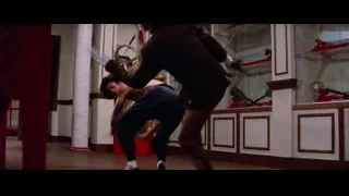 Two men fighting martial arts in ornate room — Bruce Lee: Enter The Dragon