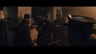 Three people in medieval clothing in dim room — Harry Potter and the Philosophers Stone