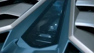 Interior of futuristic car with V12 screen — Sports Cars