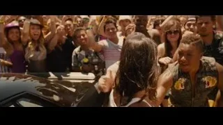 Dwayne Johnson in crowd at festival — Furious Seven