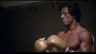 muscular man in boxing ring — Rocky III