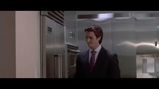 Young man deep in thought in kitchen — American Psycho