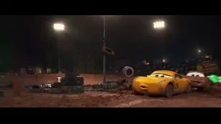 animated cars racing on dirt track — Cars 3
