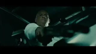flipped sports car in urban area at night — Furious Seven