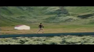 man running on winding mountain road — The Secret Life of Walter Mitty