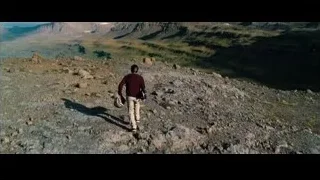 Person in rocky mountain landscape — The Secret Life of Walter Mitty