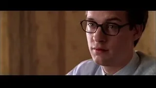 Young man with glasses serious expression — Spider Man 2