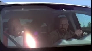 two men in car looking out window — Breaking Bad
