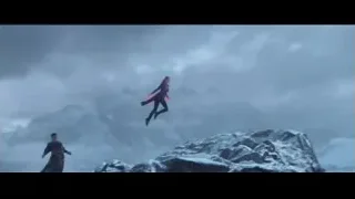 people flying above snowy mountain — Doctor Strange 2