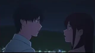 young couple facing each other with cityscape — I Want To Eat Your Pancreas