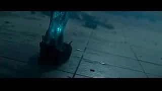legs standing on wet wooden floor with debris — The Amazing Spider Man 2