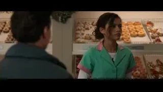 woman and man in bakery with donuts — Spiderman: No Way Home