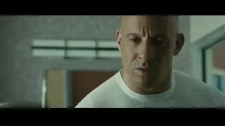 bald man's face with serious expression — Furious Seven