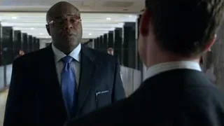 two men in suits talking in hallway — Suits