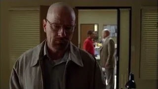 bald man in office with two men — Breaking Bad