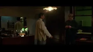 two men talking in dim room — Bruce Lee: Birth of The Dragon