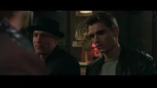 two men in dimly lit room with fedora — Now You See Me 2