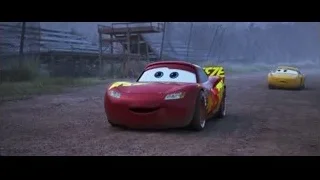 red sports car driving on dirt road — Cars 3