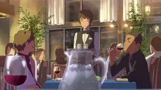 man in tuxedo at restaurant table — Your Name