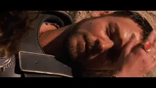 Man in leather jacket sleeping with eyes closed — Gladiator