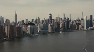 helicopters flying over New York City skyline — Succession