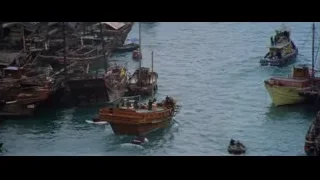 Aerial view of harbor with many boats — Bruce Lee: Enter The Dragon