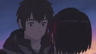 young man and woman facing each other — Your Name