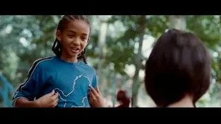 Young girl with braided hair in park — The Karate Kid