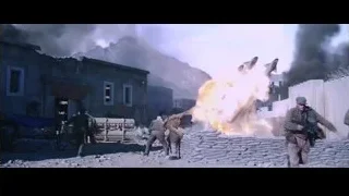 large explosion with fire and smoke — Iron Man