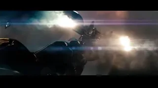 robot in battle in futuristic cityscape — Superman: Man of Steel
