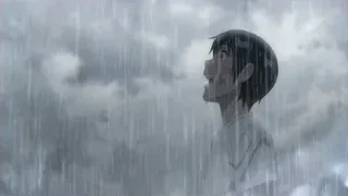young man standing in the rain — Weathering with You