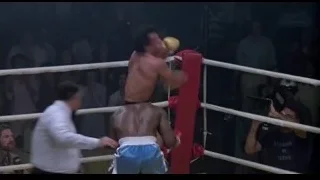 two boxers fighting in ring — Rocky III