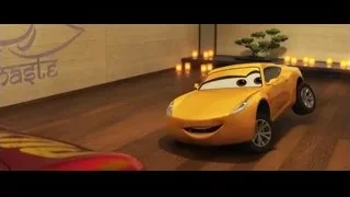 yellow sports car with candles — Cars 3