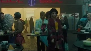 young woman in fur coat on street — Blade Runner 2049